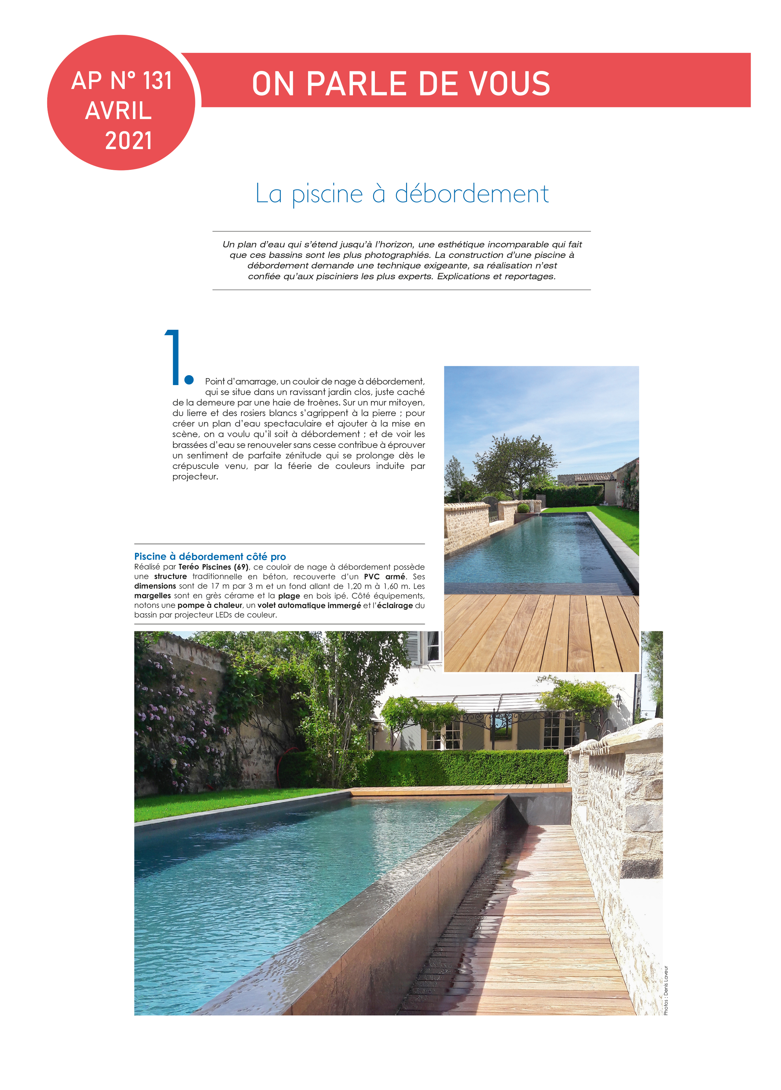 Piscine à paroi de verre et fond inox, Teréo Piscines